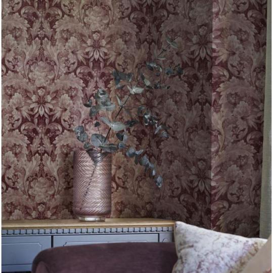 lila rozsa mintas viragmintas tapeta elegans kastely nyaralo lepcsohaz haloszoba dekoracio lakberendezes haloszoba nappali iroda etterem.jpg